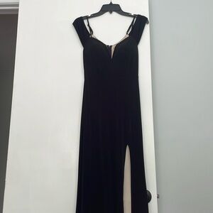 Long black evening gown